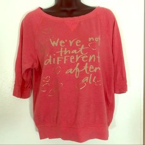 Coral Graphic Sweatshirt/Crew Neck